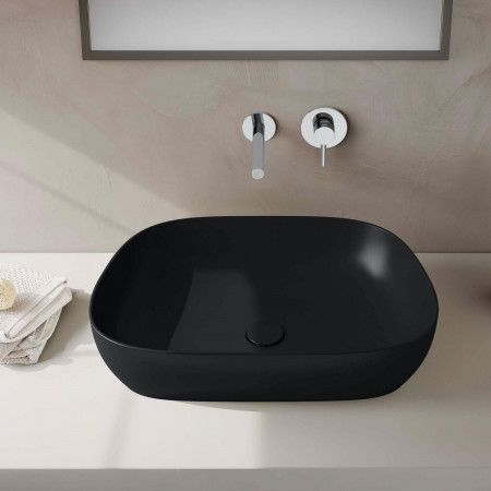 Lavabo catino Outline nero opaco Vitra