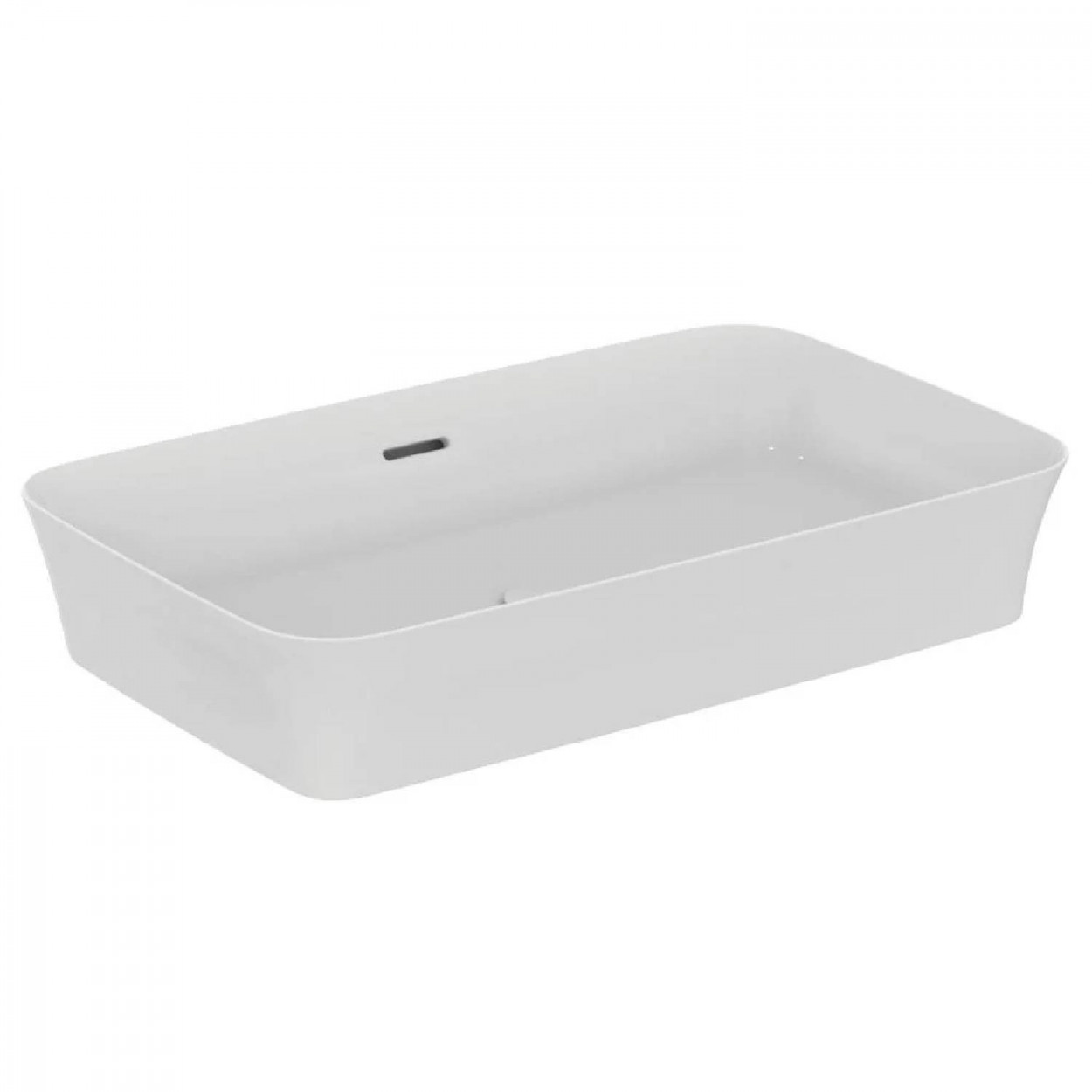 Lavabo ultrasottile rettangolare 65x40 cm da appoggio con troppopieno