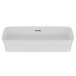 Lavabo ultrasottile rettangolare 65x40 cm da appoggio con troppopieno 2