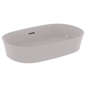 Lavabo ultrasottile ovale 60x38 cm da appoggio Ipalyss cemento - Ideal