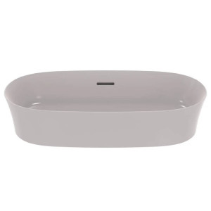Lavabo ultrasottile ovale 60x38 cm da appoggio Ipalyss cemento - Ideal 2