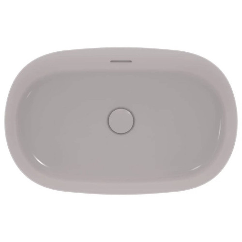 Lavabo ultrasottile ovale 60x38 cm da appoggio Ipalyss cemento - Ideal