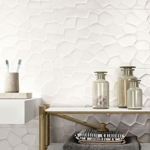 Color Code Bianco Decoro 3D Satinato 30x60 cm - Piastrelle Marazzi