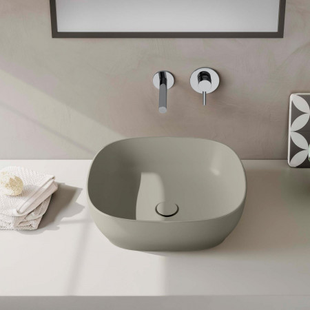 Lavabo catino Square beige opaco Vitra