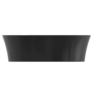 Lavabo ultrasottile tondo 40x40 cm da appoggio Ipalyss nero opaco – Id 2