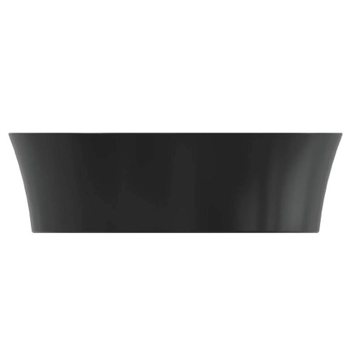 Lavabo ultrasottile tondo 40x40 cm da appoggio Ipalyss nero opaco – Id