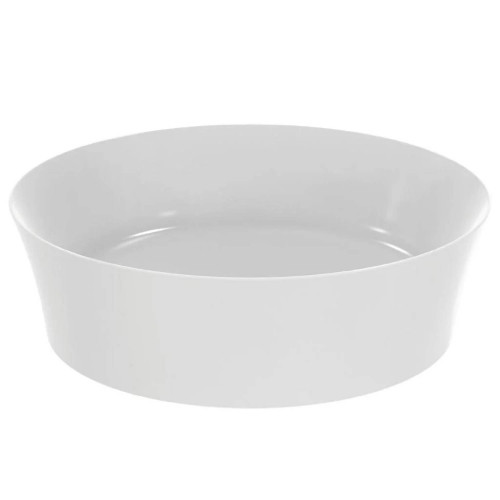 Lavabo ultrasottile tondo 40x40 cm da appoggio Ipalyss bianco opaco –