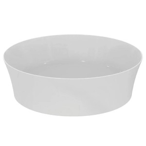 Lavabo ultrasottile tondo 40x40 cm da appoggio Ipalyss bianco lucido –