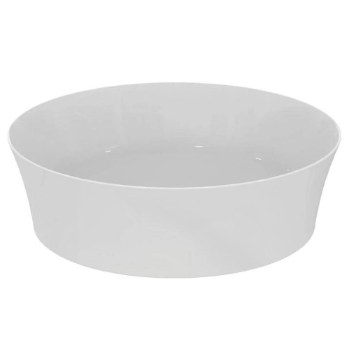Lavabo ultrasottile tondo 40x40 cm da appoggio Ipalyss bianco lucido –