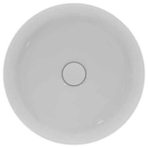 Lavabo ultrasottile tondo 40x40 cm da appoggio Ipalyss bianco lucido –