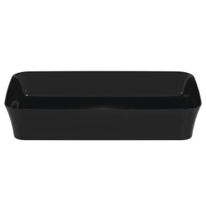 Lavabo ultrasottile rettangolare 65x40 cm da appoggio Ipalyss nero opa 2