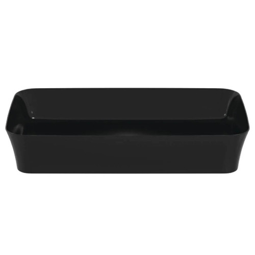 Lavabo ultrasottile rettangolare 65x40 cm da appoggio Ipalyss nero opa