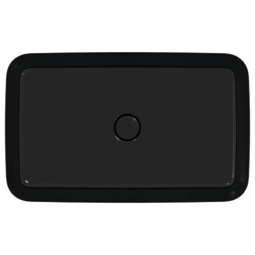 Lavabo ultrasottile rettangolare 65x40 cm da appoggio Ipalyss nero opa