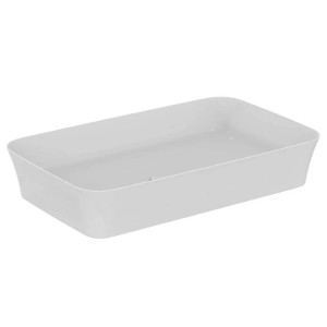 Lavabo ultrasottile rettangolare 65x40 cm da appoggio senza troppopien