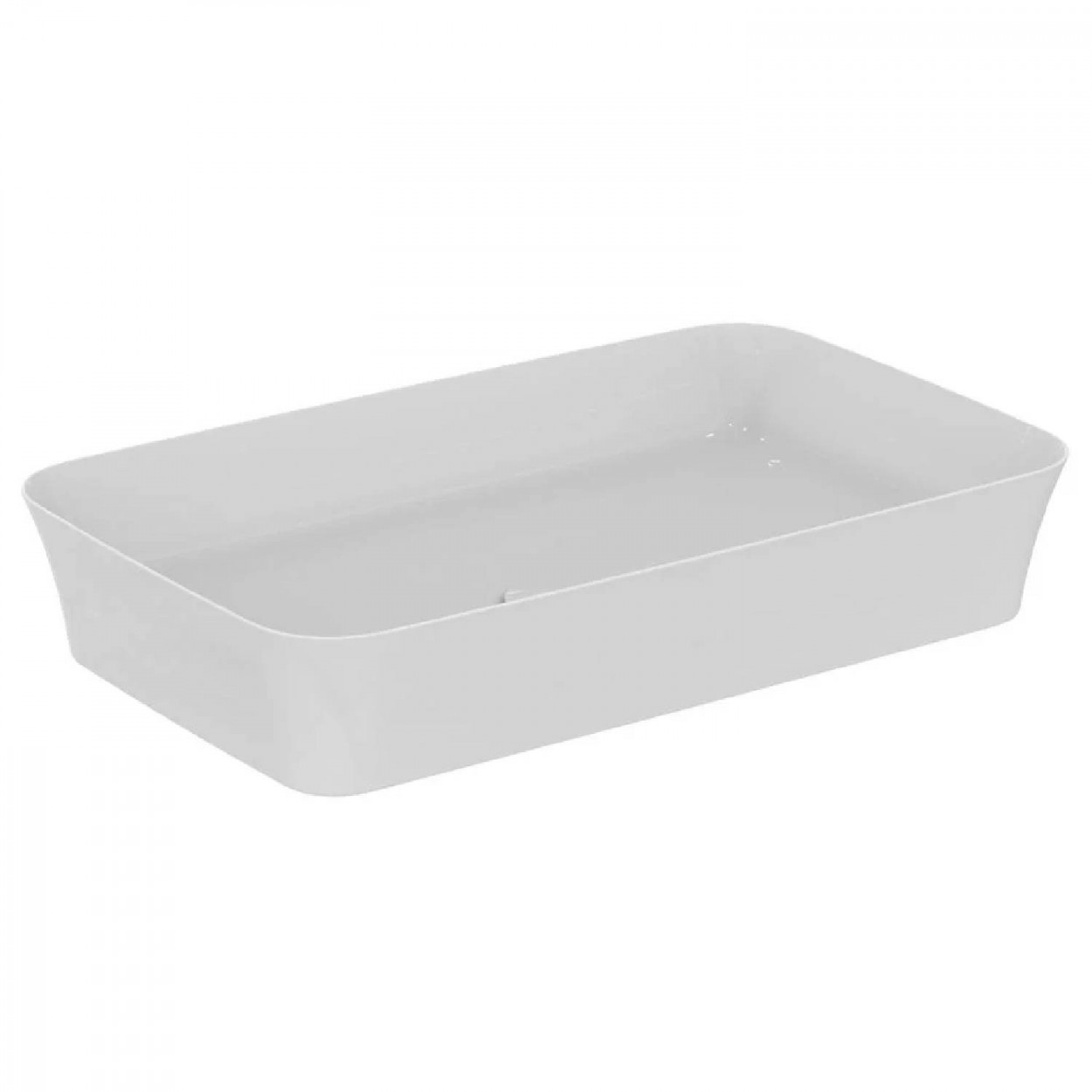 Lavabo ultrasottile rettangolare 65x40 cm da appoggio senza troppopien