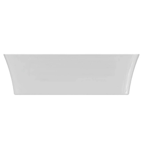 Lavabo ultrasottile rettangolare 65x40 cm da appoggio senza troppopien