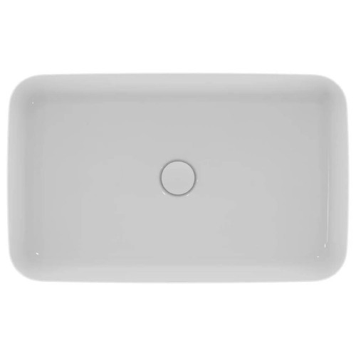 Lavabo ultrasottile rettangolare 65x40 cm da appoggio senza troppopien