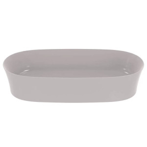 Lavabo ultrasottile ovale 60x38 cm da appoggio Ipalyss cemento - Ideal 2