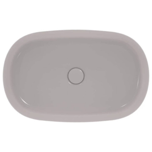 Lavabo ultrasottile ovale 60x38 cm da appoggio Ipalyss cemento - Ideal