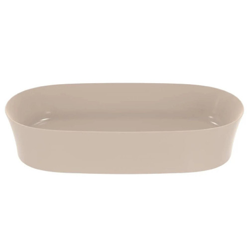 Lavabo ultrasottile ovale 60x38 cm da appoggio senza troppopieno Ipaly