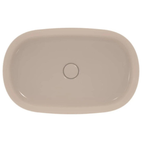 Lavabo ultrasottile ovale 60x38 cm da appoggio senza troppopieno Ipaly