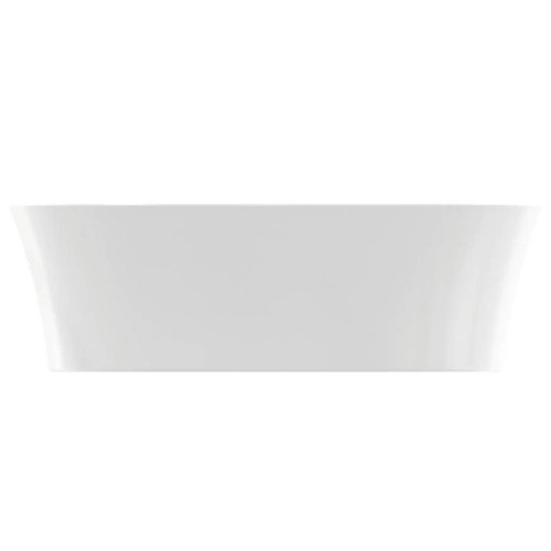 Lavabo ultrasottile ovale 60x38 cm Ipalyss bianco opaco – Design elega