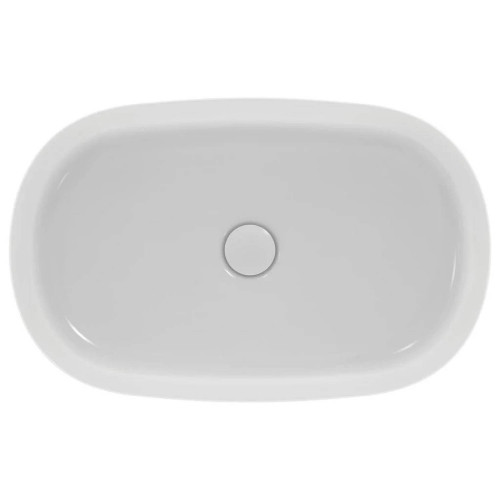 Lavabo ultrasottile ovale 60x38 cm Ipalyss bianco opaco – Design elega