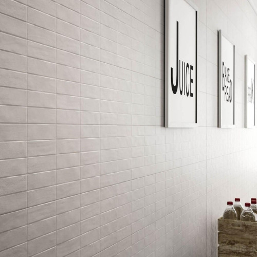 Chalk Grey Strutturato Brick 3D 25x76 cm | Piastrelle Marazzi Eleganti