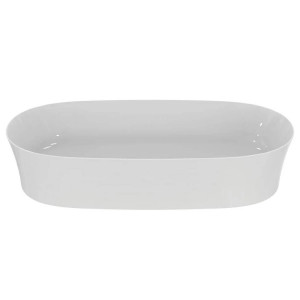 Lavabo ultrasottile ovale 60x38 cm Ipalyss bianco lucido – Ideal Stand 2