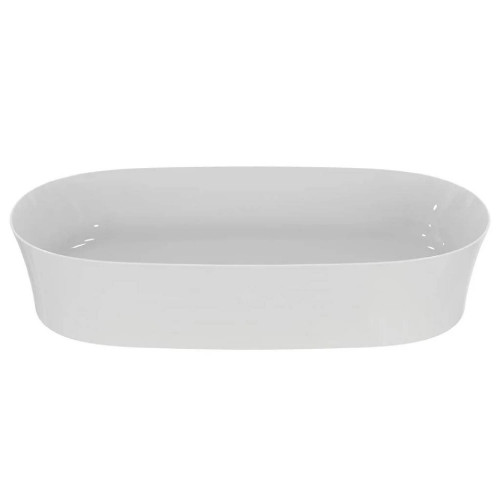 Lavabo ultrasottile ovale 60x38 cm Ipalyss bianco lucido – Ideal Stand