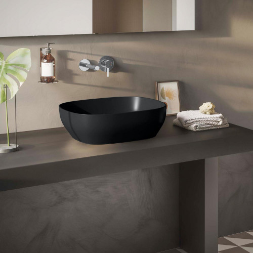 Lavabo catino Outline Square nero opaco Vitra