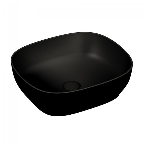 Lavabo catino Outline Square nero opaco Vitra