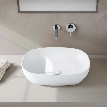 Lavabo catino ovale Outline bianco opaco Vitra