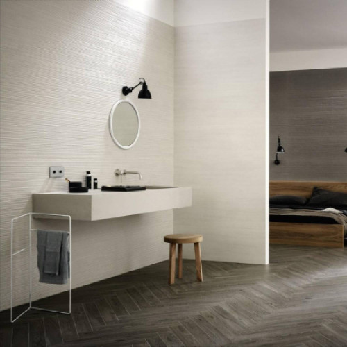 Materika Off White Struttura Spatula 3D 40x120 cm - Marazzi | Meglioal