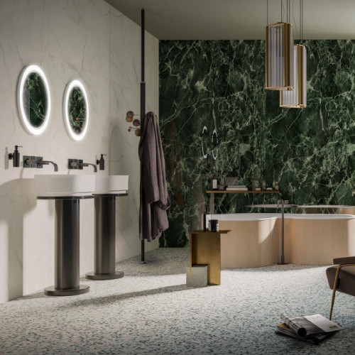 Allmarble Wall Statuario Satin 40x120 cm - Piastrelle per interni