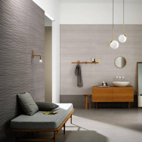 Materika Antracite Struttura Wave 3D 40x120 cm - Piastrelle Marazzi