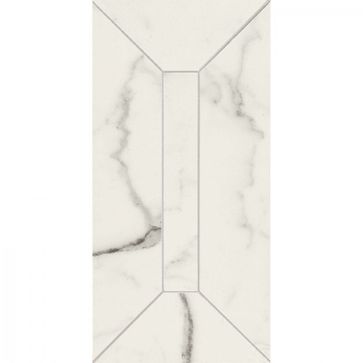 Allmarble Statuario Listone 3D Lux 15x30 cm - Marazzi