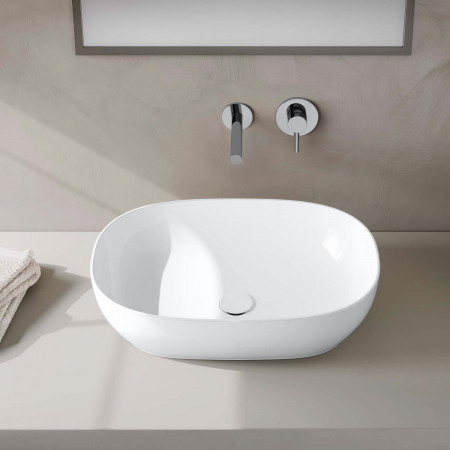 Lavabo catino ovale Outline bianco Vitra