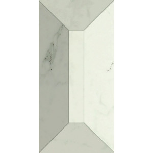 Allmarble Altissimo Fascia 3D Lux 15x30 cm - Marazzi | Meglioalge