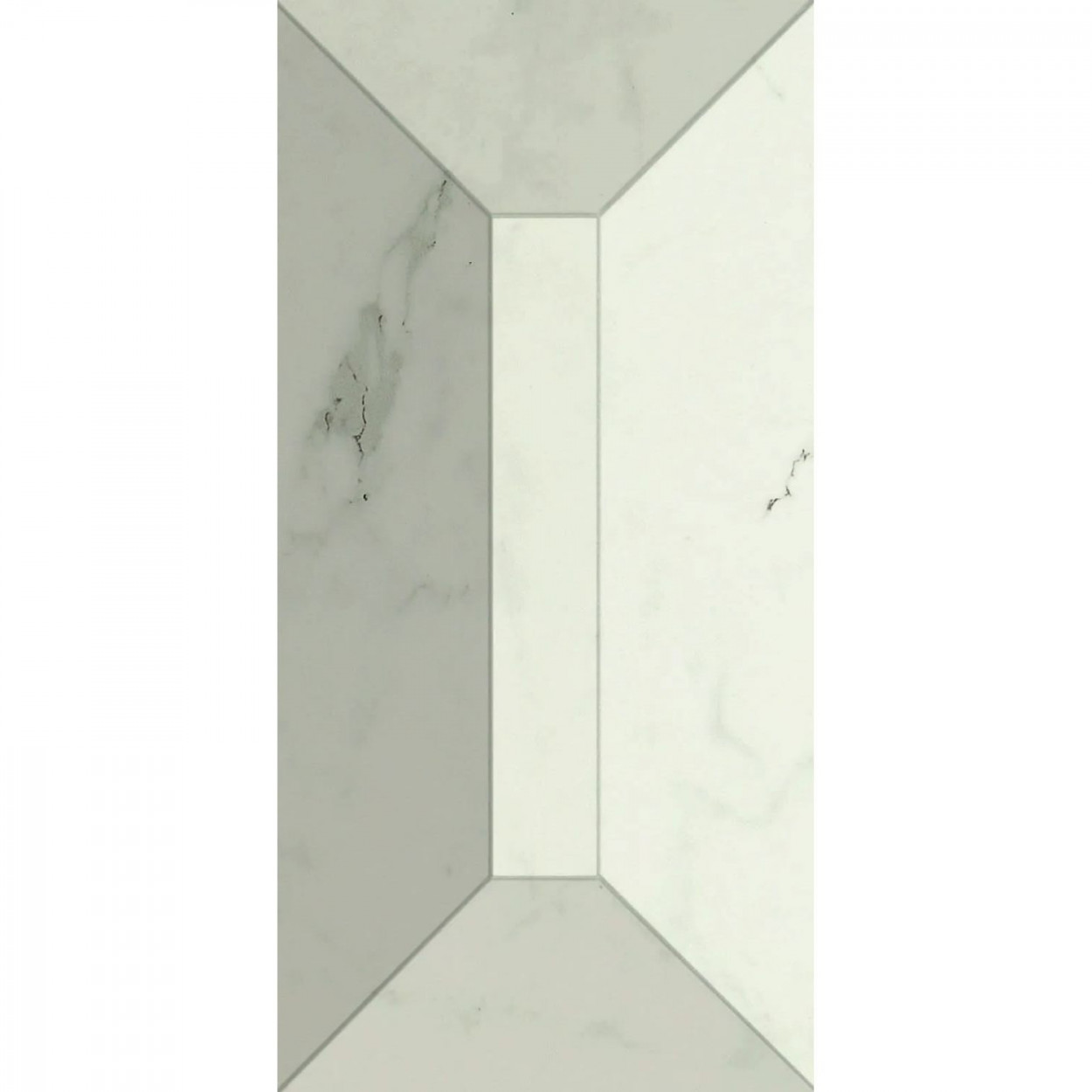 Allmarble Altissimo Fascia 3D Lux 15x30 cm - Marazzi