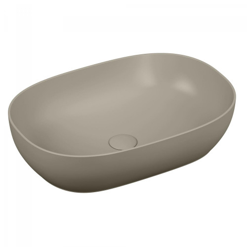Lavabo da appoggio 58xh14,5x40 cm ovale Outline beige opaco - Vitra