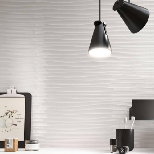 Essenziale Struttura Wave 3D Lucido 40x120 cm Rettificato - Marazzi