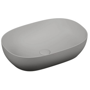 Lavabo catino ovale Outline grigio pietra opaco Vitra