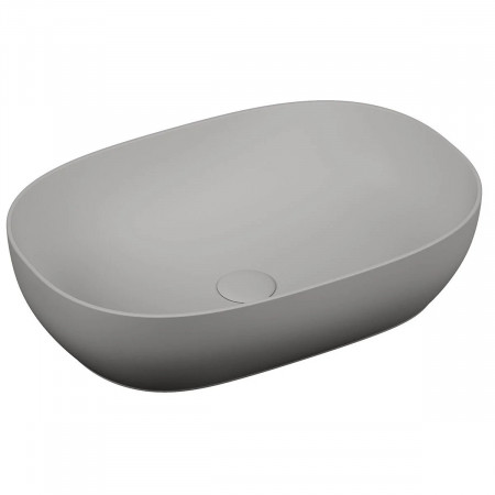 Lavabo catino ovale Outline grigio pietra opaco Vitra