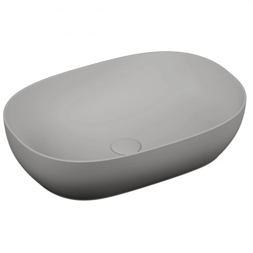 Lavabo catino ovale Outline grigio pietra opaco Vitra