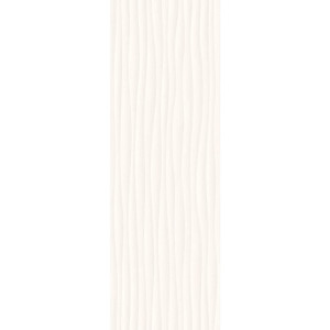 Eclettica White Struttura Wave 3D Rettificato 40x120 cm - Piastrelle M