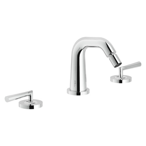 Rubinetto bidet 3 fori Likid cromo Nobili con piletta click-clack