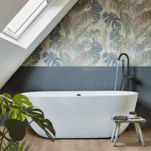 Momenti Blu Strutturato Duo 3D 40x120 cm Rettificato - Piastrelle Mara 2