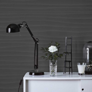 Eclettica Anthracite 40x120 cm Wave 3D Rettificato - Piastrelle Marazz 2
