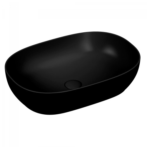 Lavabo catino ovale Outline nero opaco Vitra